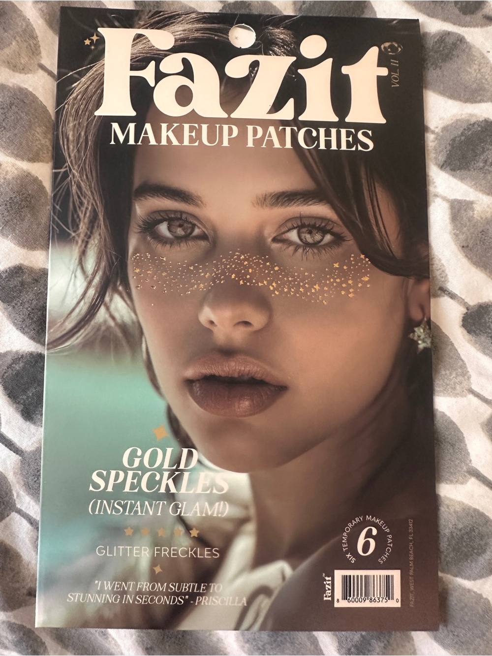 Fazit- Gold Speckles Glitter Freckles Makeup Patches (6) NWT